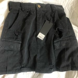 CARMAR LA BLACK JEAN DISTRESSED SKIRT